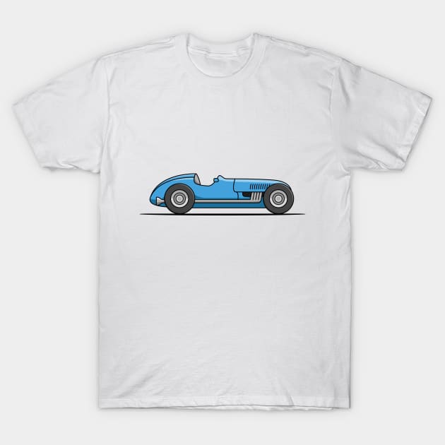 Classic Racing Car - Blue T-Shirt by JingleSnitch